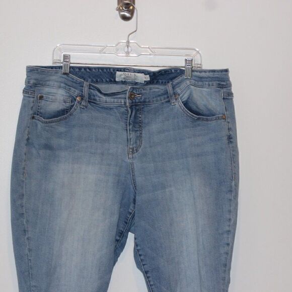 torrid Blue High Rise Roll-Tab Leg Skinny Denim Jeans Women's Size 20 - Picture 2 of 9